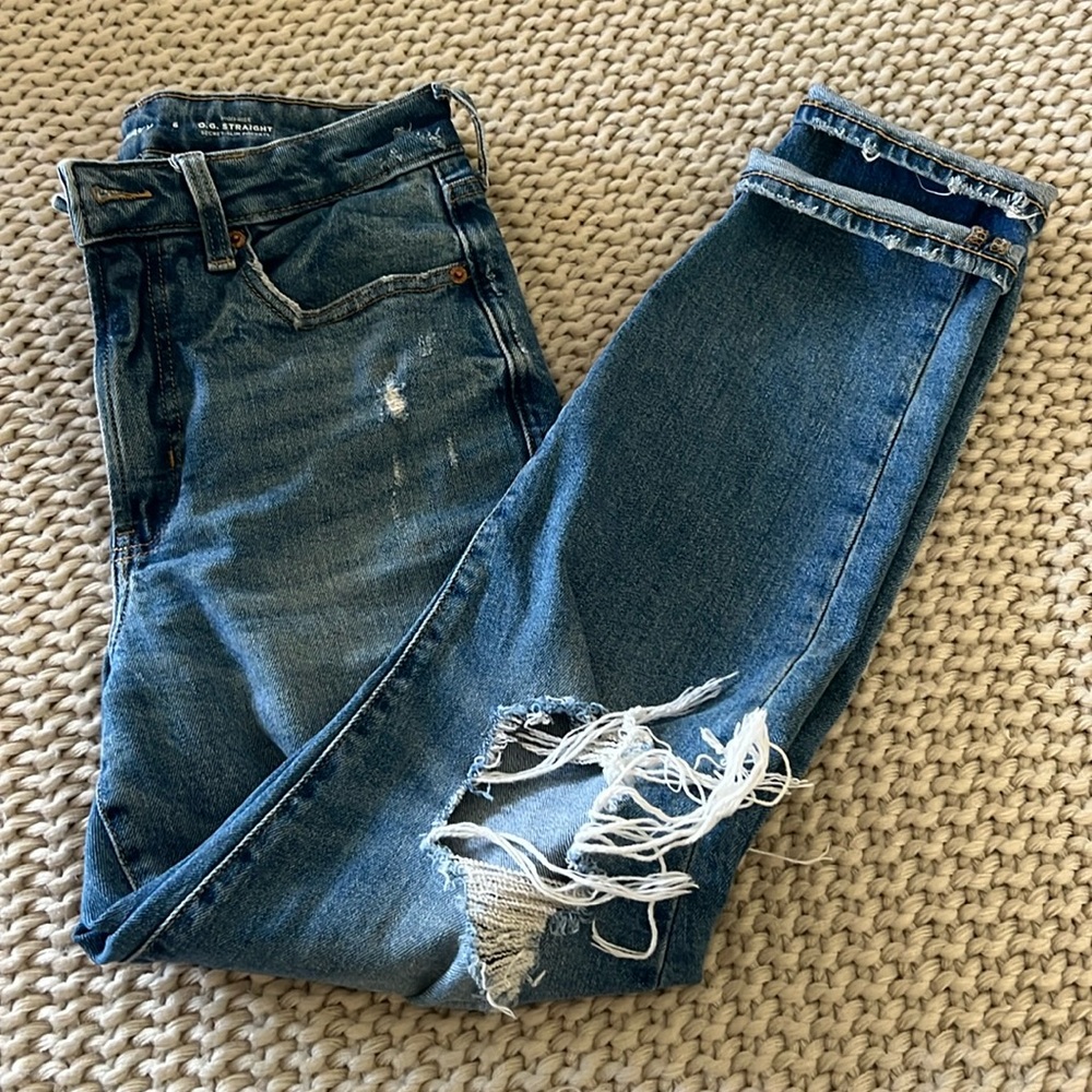 Distressed jeans